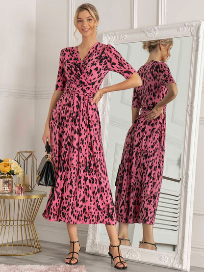 JOSIE ANIMAL PRINT MAXI DRESS (PINK ANIMAL)