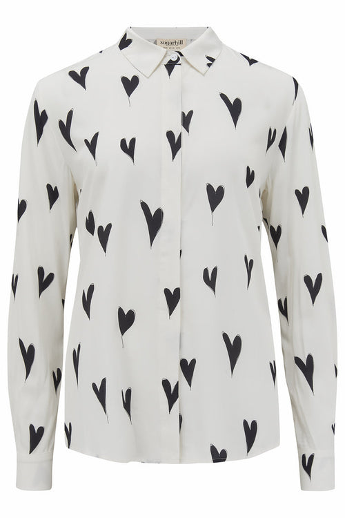 Joy Shirt | Monochrome Hearts (Off White)