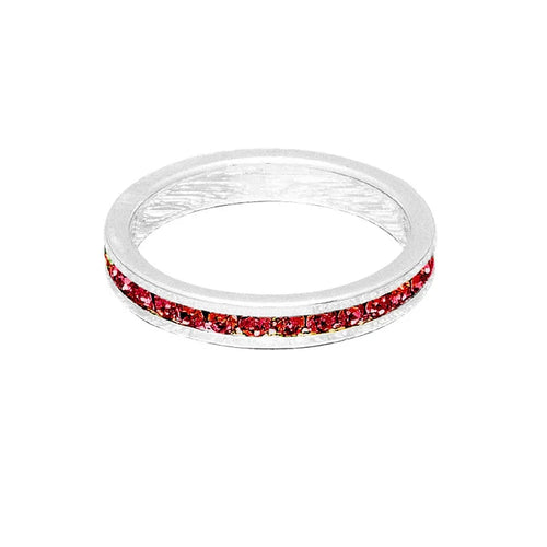 July (Ruby) White Gold Ring | Size 6