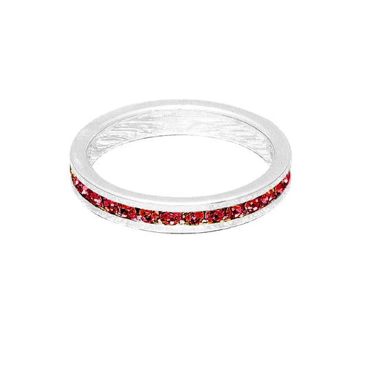 July (Ruby) White Gold Ring | Size 6