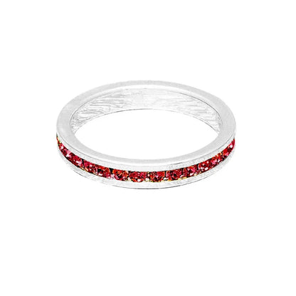 July (Ruby) White Gold Ring | Size 9