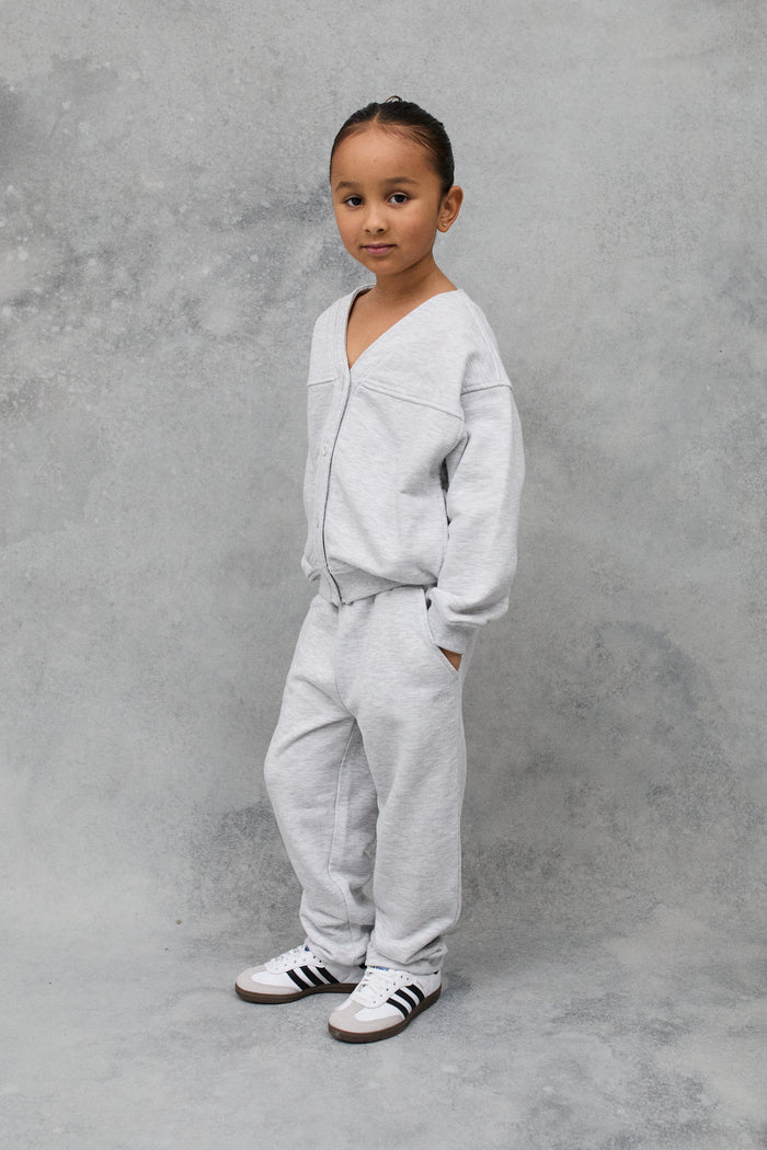 JUNIOR JERSEY CARDIGAN - GREY MARL