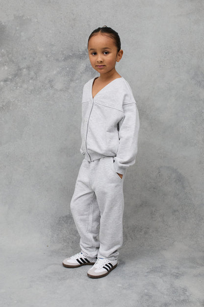 JUNIOR JERSEY CARDIGAN - GREY MARL