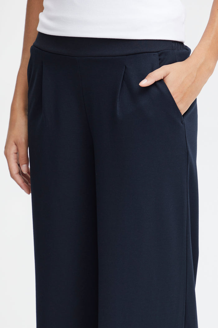 Kate Wide Leg Trousers (Total Eclipse/Navy)