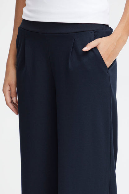 Kate Wide Leg Trousers (Total Eclipse/Navy)