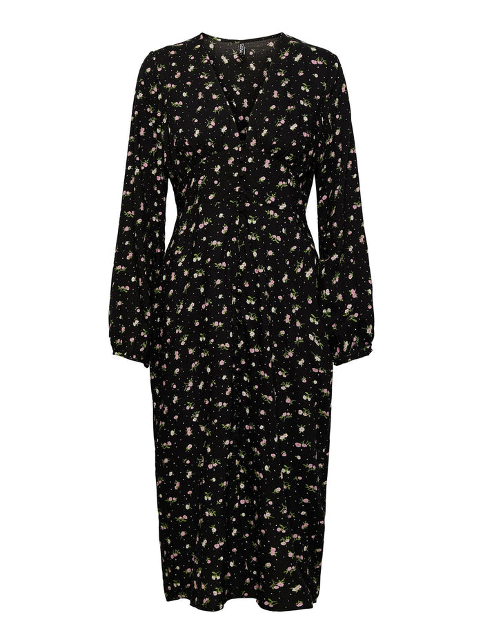 Kennedy Dress (Black Flower)
