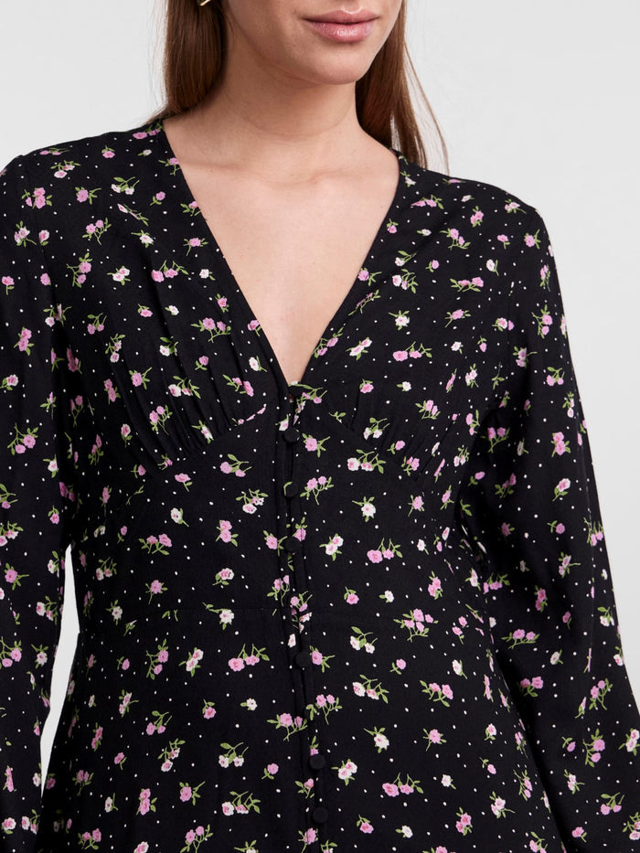 Kennedy Dress (Black Flower)