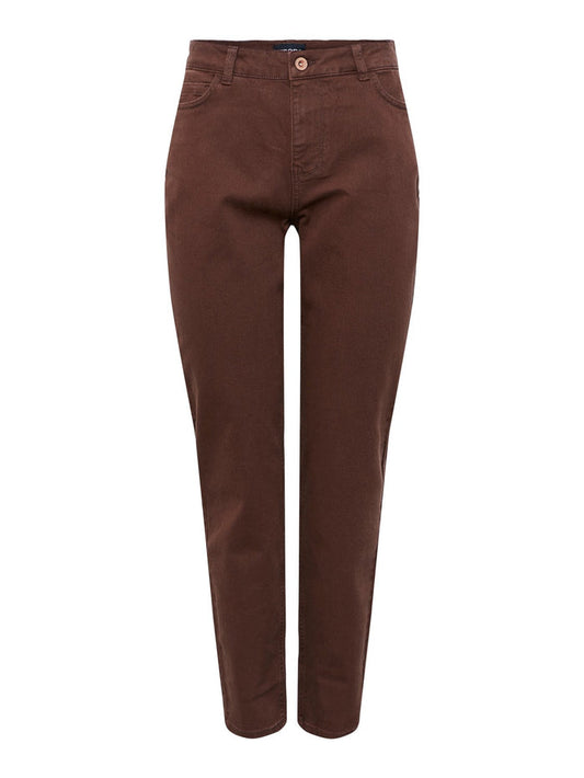 Kesia High Waist Mom Jeans (Chicory Coffee)