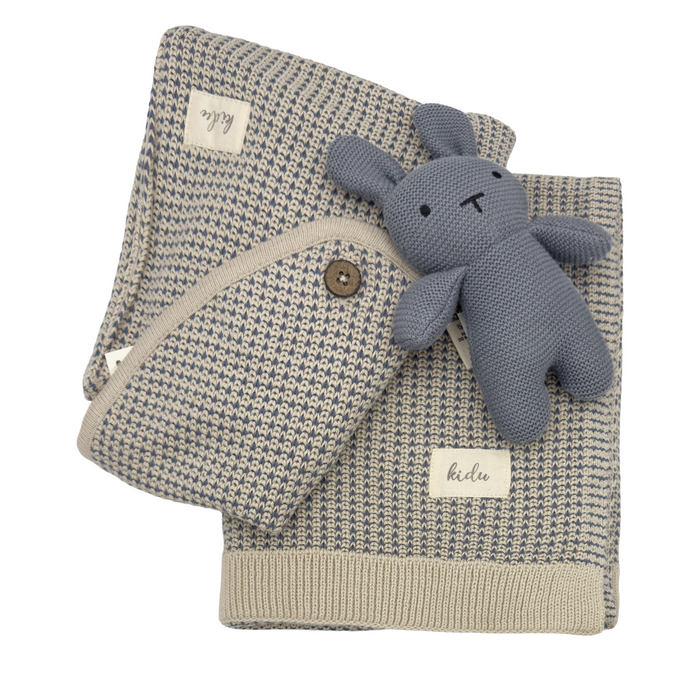 Kidu Knit Baby Blanket Gift Set