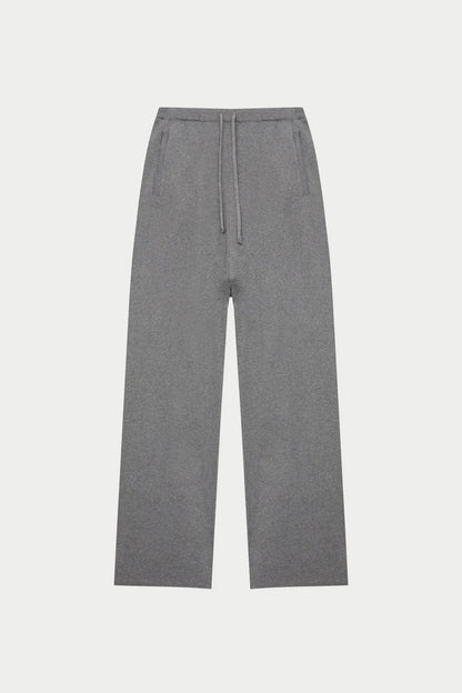 KNITTED RELAXED JOGGERS - GREY MARL