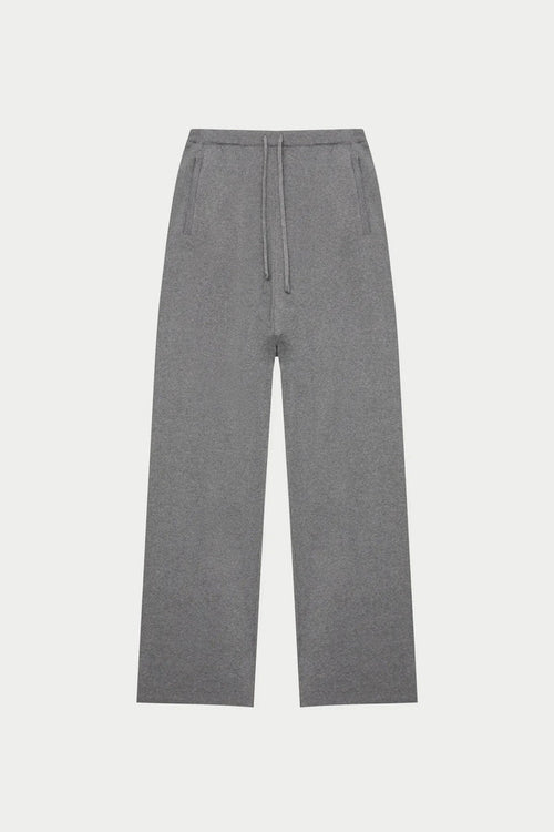 KNITTED RELAXED JOGGERS - GREY MARL