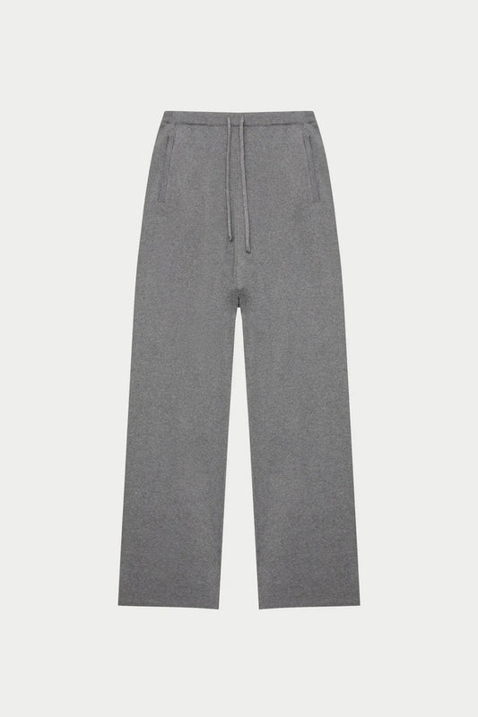 KNITTED RELAXED JOGGERS - GREY MARL