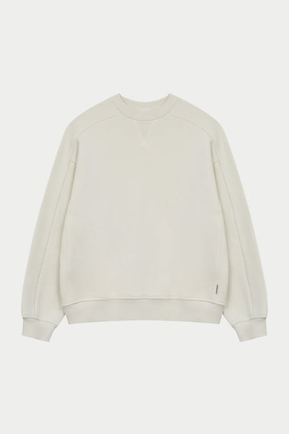 LAUNDERED CLASSICS SEAM DETAIL SWEATSHIRT - ECRU