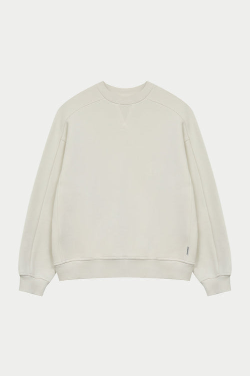 LAUNDERED CLASSICS SEAM DETAIL SWEATSHIRT - ECRU