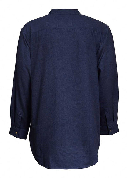 Lee Valley Grandfather Shirt | Navy Melange Twill Flannel