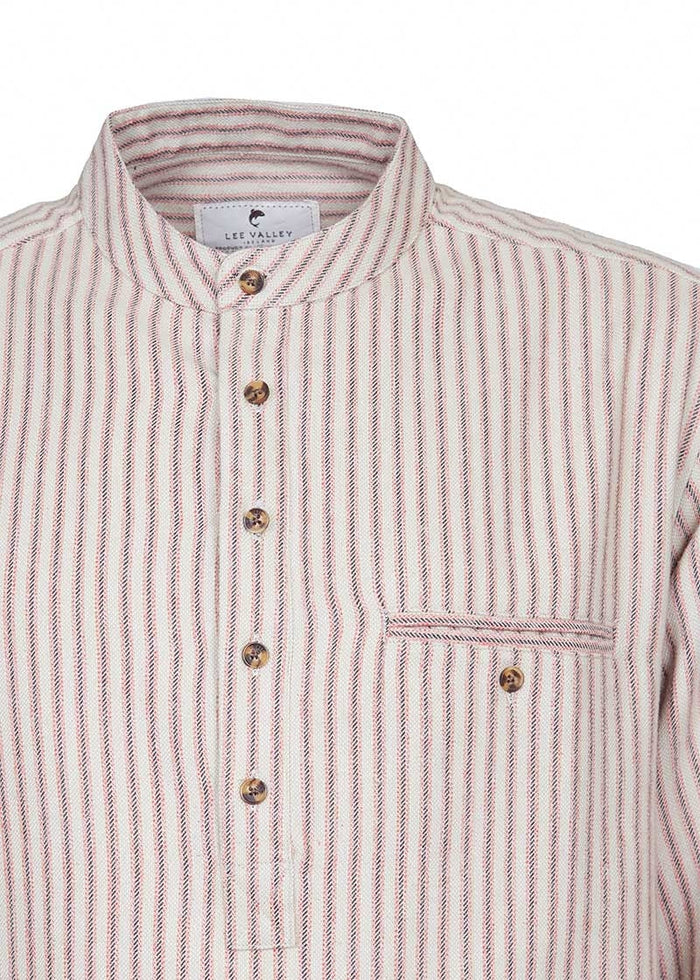 Lee Valley Grandfather Shirt | Red Navy Stripe