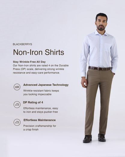 Light Blue Non Iron Printed Shirt - Erol
