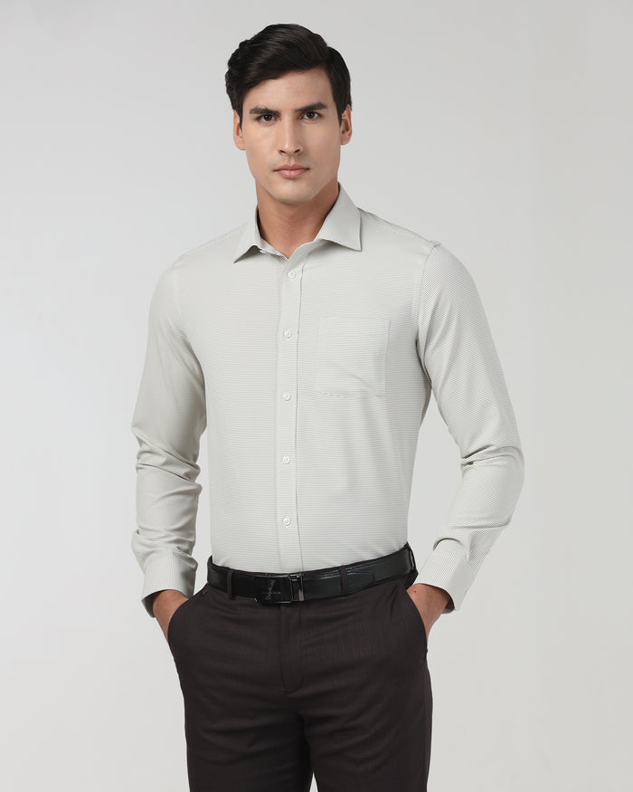 Light Olive Non Iron Textured Shirt - Rise E