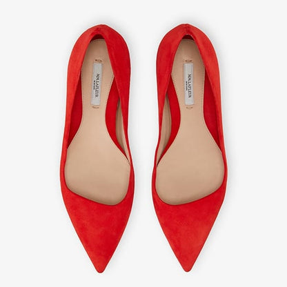 Lillian 1.0 Pump-Suede :: Vermilion