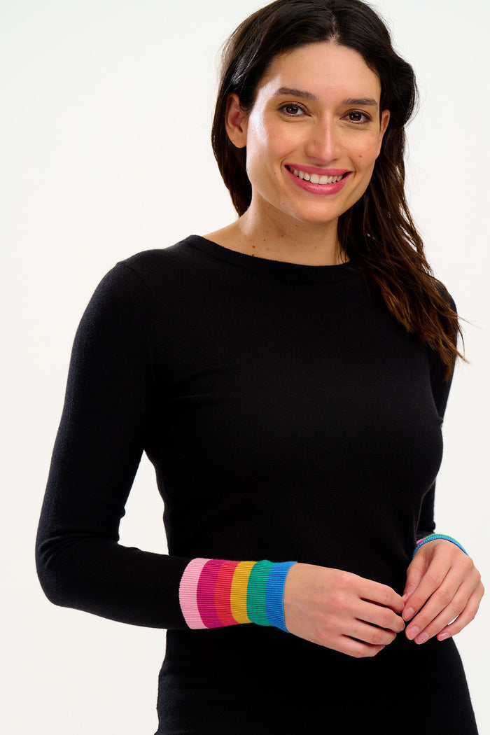 LISELLE MIDI KNIT DRESS (BLACK)