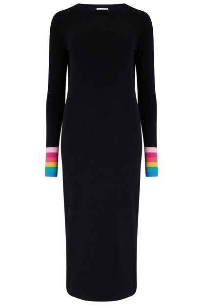 LISELLE MIDI KNIT DRESS (BLACK)