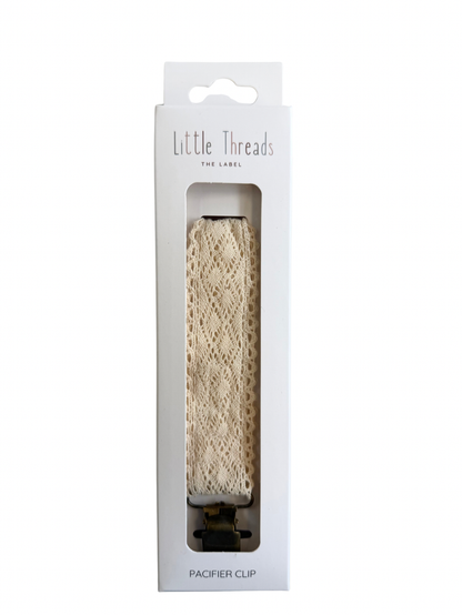 Little Threads Diamond Crochet Collection Pacifier Clip