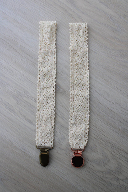 Little Threads Diamond Crochet Collection Pacifier Clip