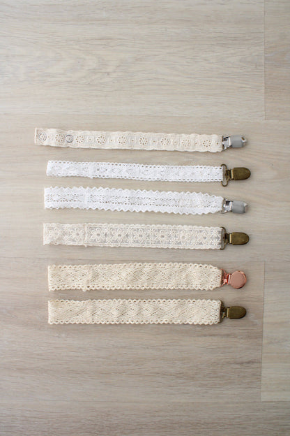 Little Threads Diamond Crochet Collection Pacifier Clip