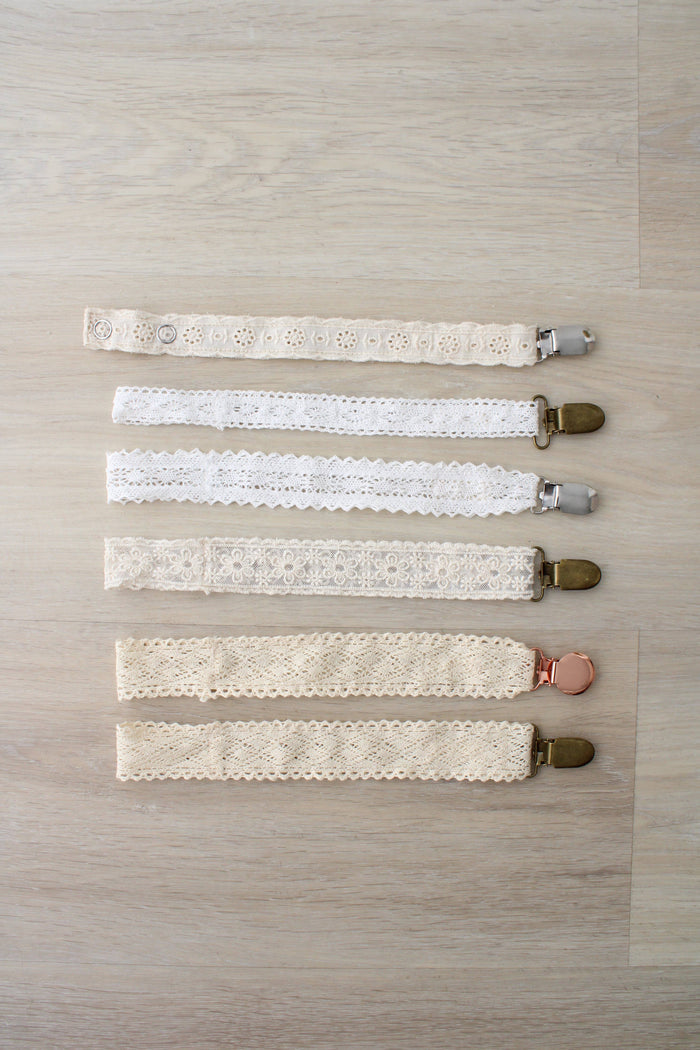 Little Threads Vintage Crochet Pacifier Clip