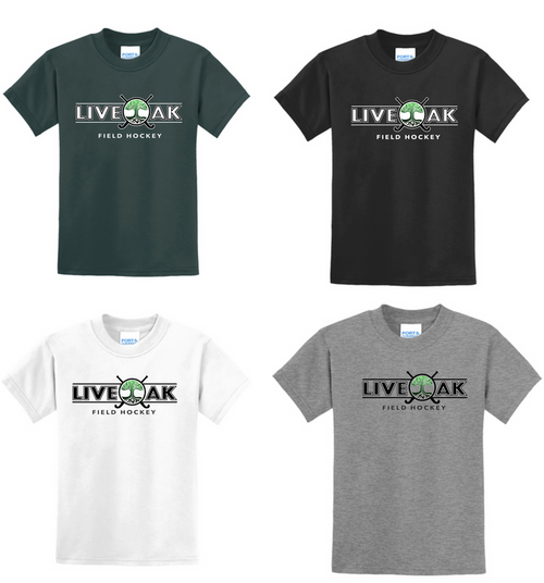 Live Oak Cotton T-shirt (Horizontal Live Oak Logo), Youth & Adult Sizing