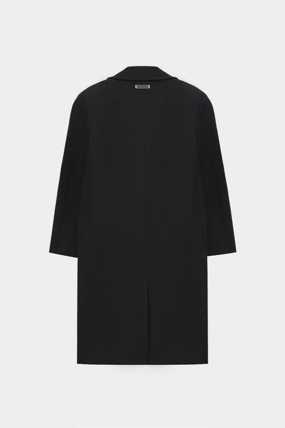 LONGLINE OVERCOAT - BLACK