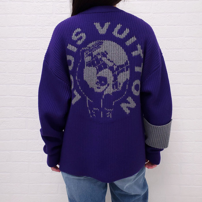 LOUIS VUITTON PURPLE LIMITED EDITION  SWEATER - SIZE XS (OVERSIZED)