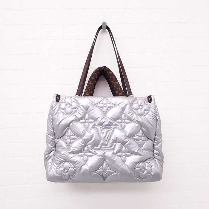 LOUIS VUITTON SILVER MONOGRAM PILLOW ONTHEGO GM TOTE