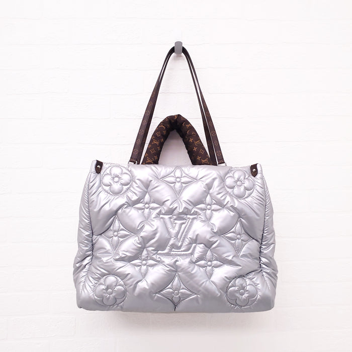 LOUIS VUITTON SILVER MONOGRAM PILLOW ONTHEGO GM TOTE