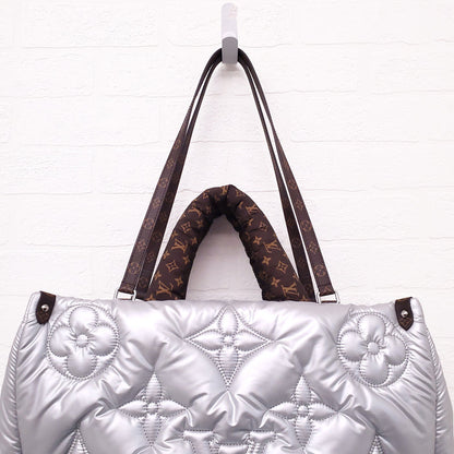 LOUIS VUITTON SILVER MONOGRAM PILLOW ONTHEGO GM TOTE