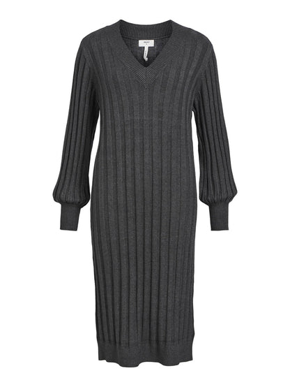 LOUISE KNIT DRESS (DARK GREY/ MELANGE)