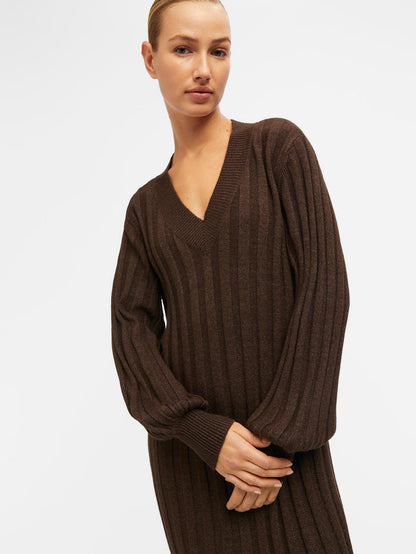 LOUISE KNIT DRESS (JAVA/ MELANGE)