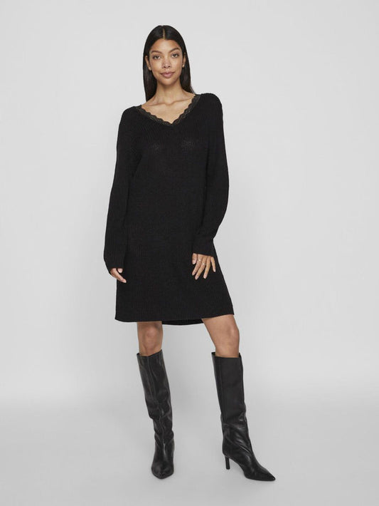 Lourda Mini Knit Dress (Black)