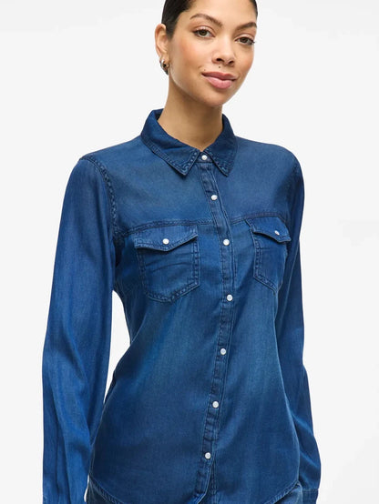 Luca Denim Shirt (Dark Wash)