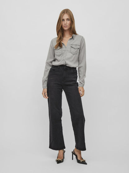 Luca Denim Shirt (Light Grey)