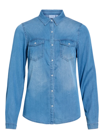 Luca Denim Shirt (Medium Blue)