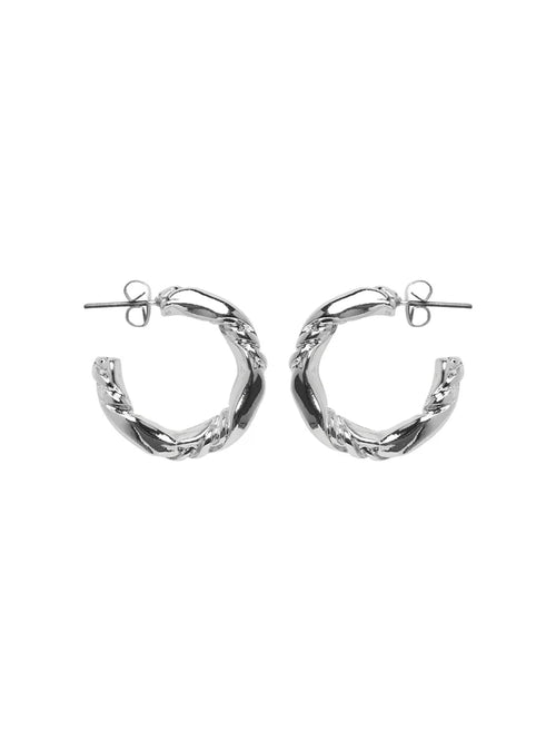 LULU HOOP EARRINGS (SILVER)