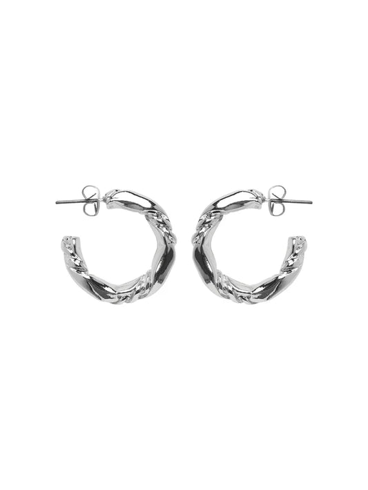 LULU HOOP EARRINGS (SILVER)