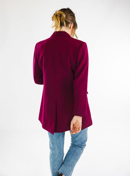 Maisie Blazer Coat (Burgundy)