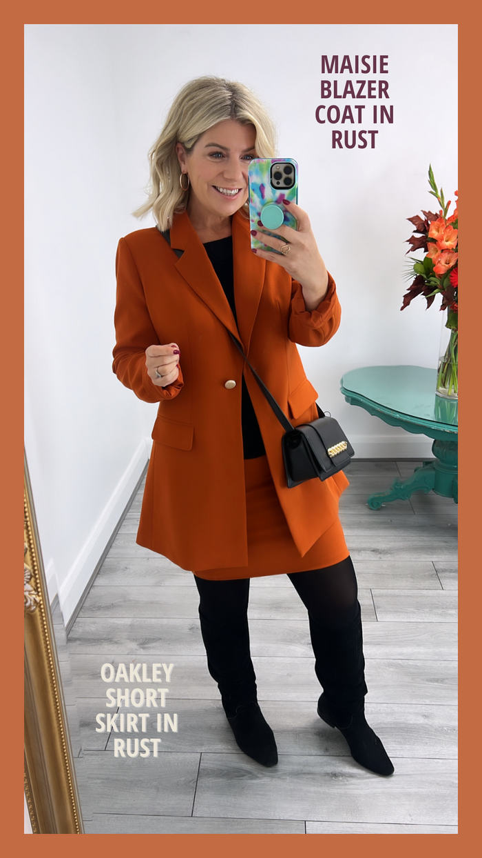 Maisie Blazer Coat (Rust)
