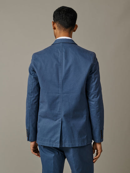 Aubin Washed Blue Mareham Patch Pocket Jacket | Suit Jackets