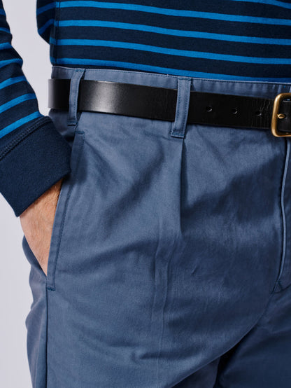 Aubin Washed Blue Mareham Relaxed Fit Trouser | Suit Trousers