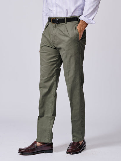 Aubin Khaki Mareham Relaxed Fit Trouser | Suit Trousers