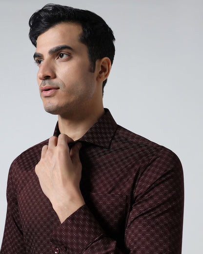 Maroon Printed Shirt - Cloud