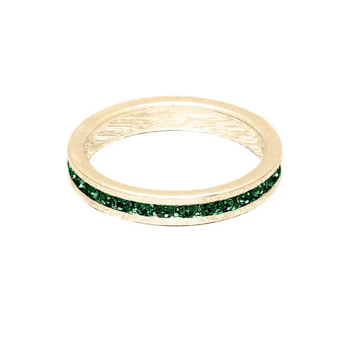 May (Emerald) Yellow Gold Ring | Size 5